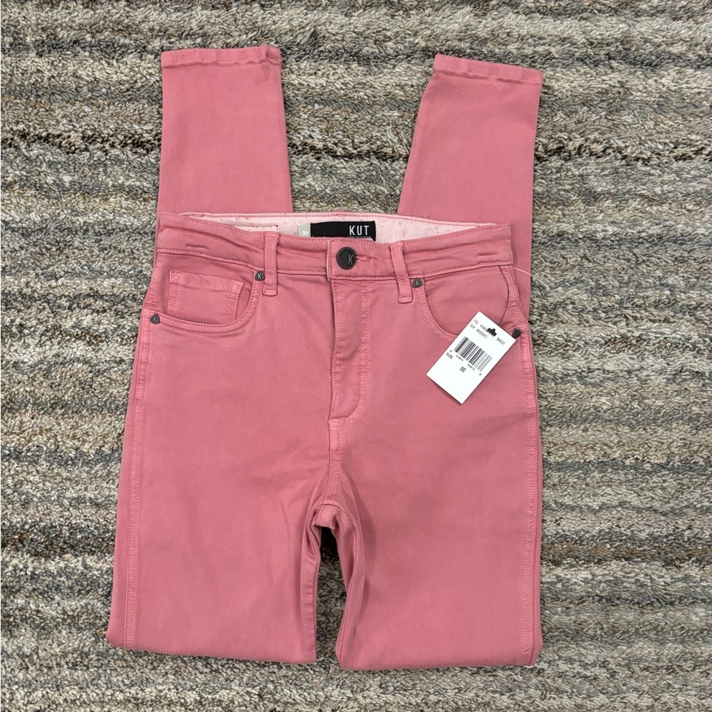 KUT From The Kloth Mid Rise Skinny Jeans Sz 00 NWT | KUT Rhodonite Skinny Jeans-